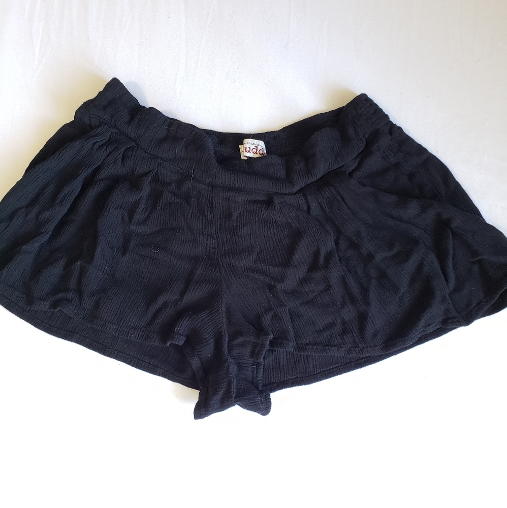 Loose Black Shorts Skort